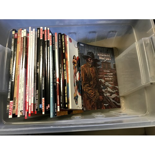 176 - LARGE QTY OF ASSORTED CRIME BOOKS INC SAGA, X-MEN, SIN CITY, DARE DEVIL