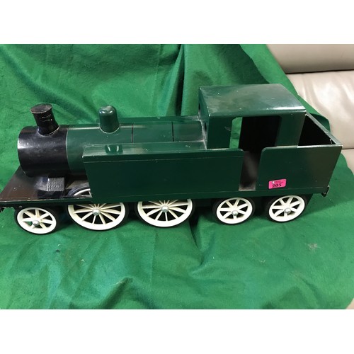 205 - LOVELY HANDBUILT WOODEN MODEL TRAIN -LOVELY CHRISTMAS PRESENT FOR SOMEONE -80CMS L X 20CMS W X 30CMS... 