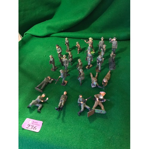 236 - QTY OF DIECAST AMERICAN SOLDIERS