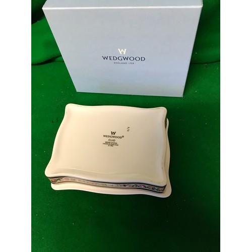 247 - LOVELY BOXED WEDGWOOD CLIO LIDDED CARD BOX WITH 2 X PACKS OF CARDS