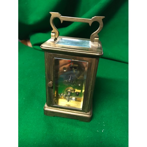 LOVELY BRASS ANTIQUE CARRIAGE CLOCK BY R&CO MADE - IN PARIS 