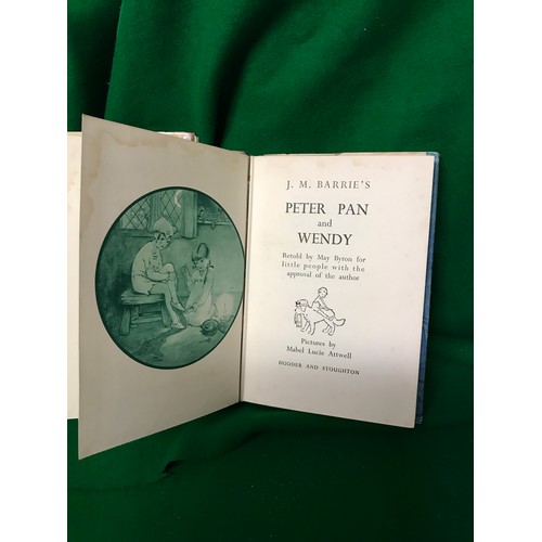 565 - VINTAGE HARD BACK J.M.BARRIES PETER PAN & WENDY BOOK WITH DRAWINGS INSIDE BY MABEL LUCIE ATTWELL & V... 