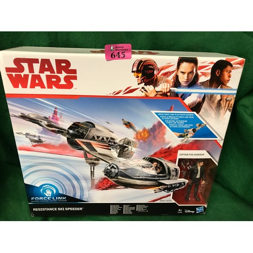 645 - BOXED STAR WARS RESISTANCE SKI SPEEDER