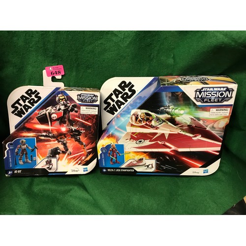 648 - 2 X BOXED STAR WARS MISSION FLEET ITEMS