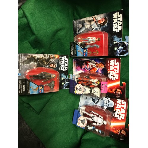 653 - 4 X BOXED STAR WARS FIGURES