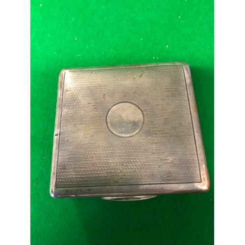 123 - LOVELY HALLMARKED SILVER BOX - 10CMS X 9CMS X 5CMS H