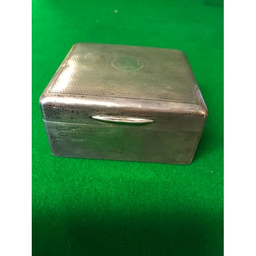 123 - LOVELY HALLMARKED SILVER BOX - 10CMS X 9CMS X 5CMS H