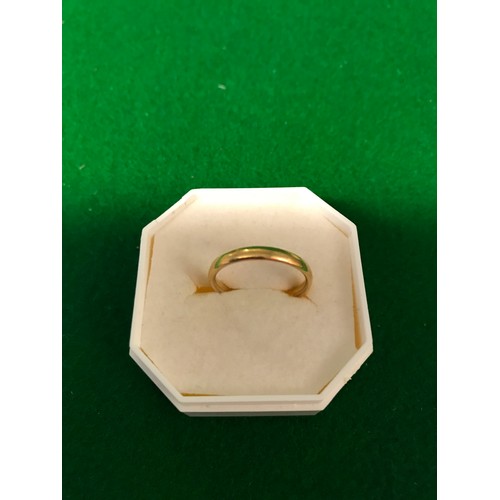 137 - 22CT GOLD WEDDING BAND - 3GRMS