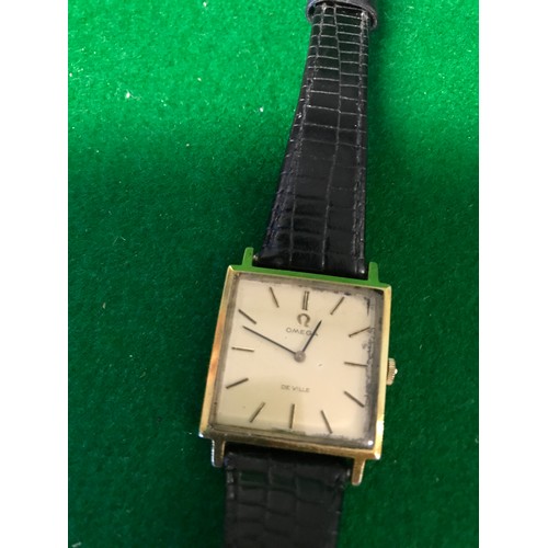 138 - LOVELY OMEGA DE VILLE SQUARE FACED WRIST WATCH - WATCHES & CLOCKS ARE NOT TESTED