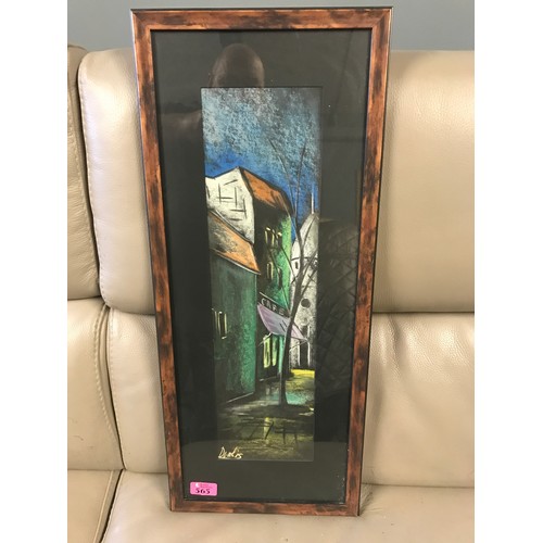 565 - LOVELY FRAMED & GLAZED PASTEL - 27CMS X 66CMS