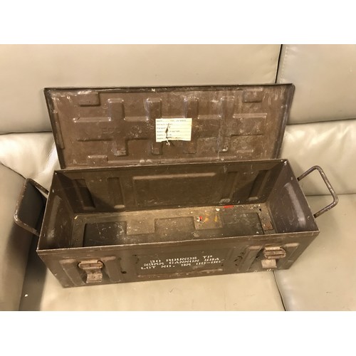 17 - 1986 MILITARY AMMO BOX - 66CMS WIDE X 27CMS H X 26CMS DEEP - COLLECTION ONLY OR ARRANGE OWN COURIER