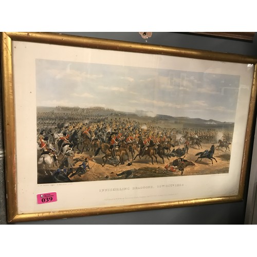 39 - FRAMED & GLAZED MILITARY PICTURE OF 