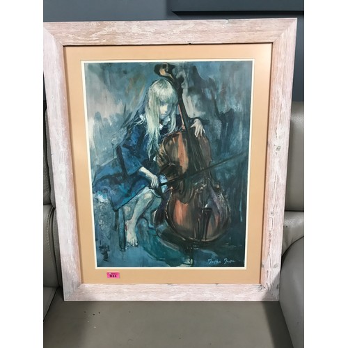 44 - LARGE FRAMED & GLAZED PICTURE BY MARTHA MOORE - 68CMS X 83CMS - COLLECTION ONLY OR ARRANGE OWN COURI... 