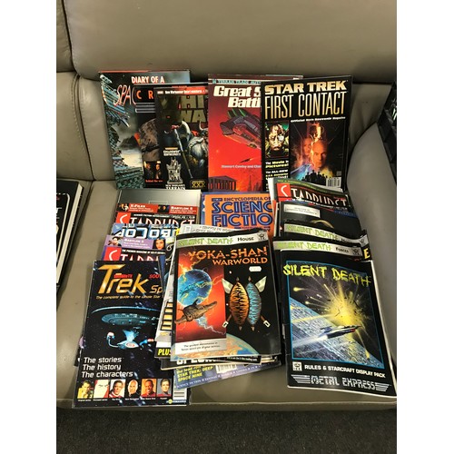 188 - LARGE QTY OF ASSTD STAR TREK & BABYLON 5 ETC, ETC MAGAZINES & BOOKS