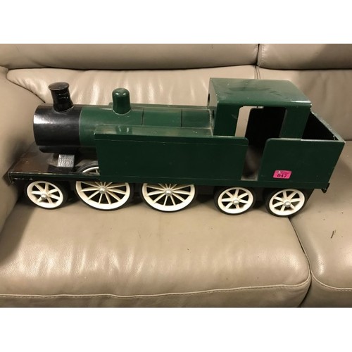 47 - HAND MADE WOODEN MODEL TRAIN ENGINE - 76CMS L X 30CMS H