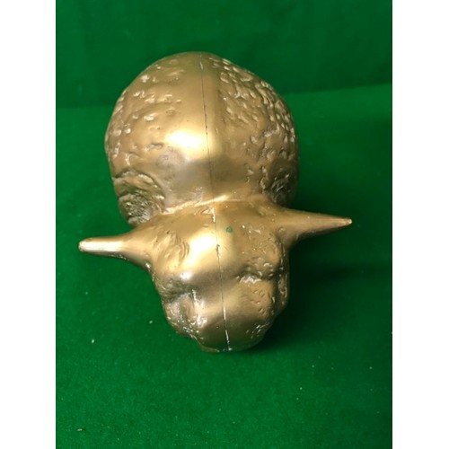 274 - HEAVY BRASS BUFFALO - 25CMS X 14CMS H