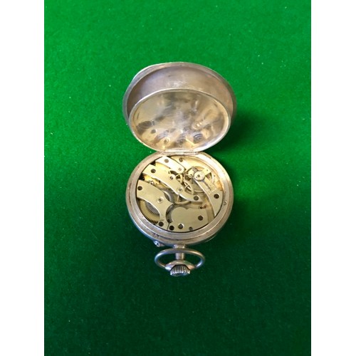 306 - ORNATE FRENCH SILVER POCKET WATCH - WATCHES & CLOCKS ARE NOT TESTED