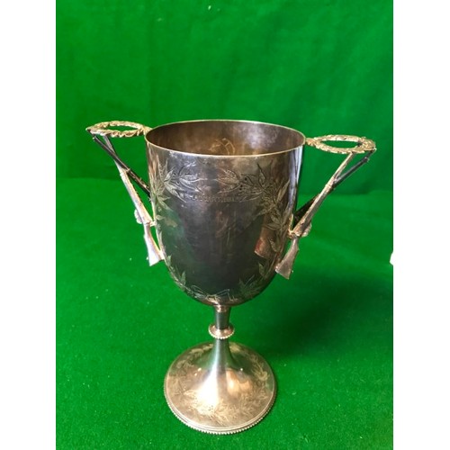 319 - LOVELY PRESENTATION CUP AWARDED TO Wm HAGGART 1914 - COBHAM RIFLE CLUB 