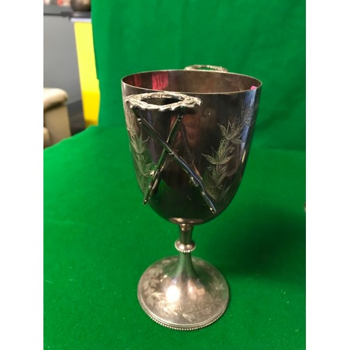 319 - LOVELY PRESENTATION CUP AWARDED TO Wm HAGGART 1914 - COBHAM RIFLE CLUB 