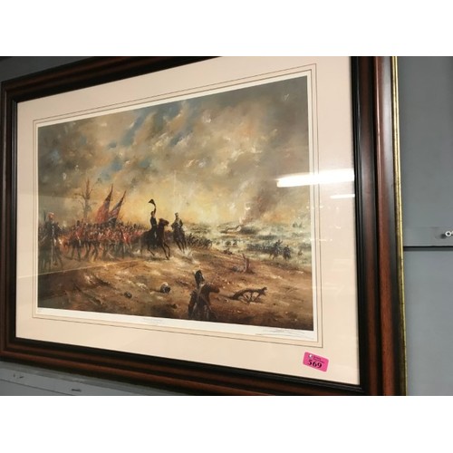 569 - 3 X FRAMED & GLAZED MILITARY PICTURES - LARGE PICTURE - 90CMS X 70CMS 
2 X SMALLER 60CMS X 50CMS - C... 