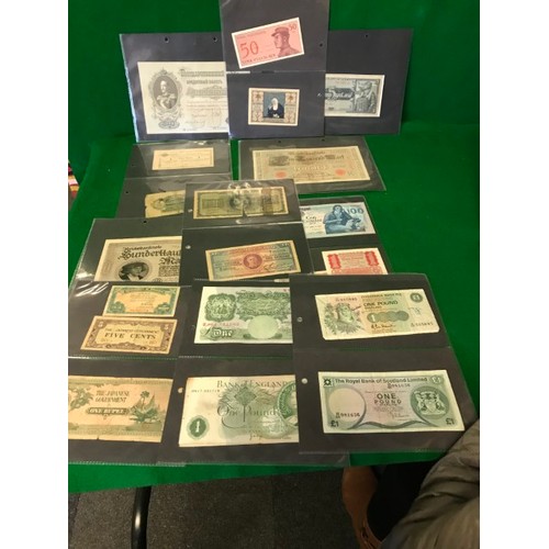 401 - QTY OF ASSTD BANK NOTES AND COINS - BRITISH AND FOREIGN INC MILITARY WAR TIME NOTES   - APPROX 100 +... 