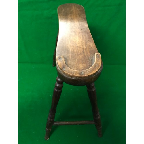 443 - LOVELY ANTIQUE SHOE SHINING / POLISHING TABLE - GERMAN C 1890s - 40CMS X 38CMS