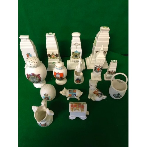 516 - 15 X CRESTED WARE COLLECTABLE ITEMS