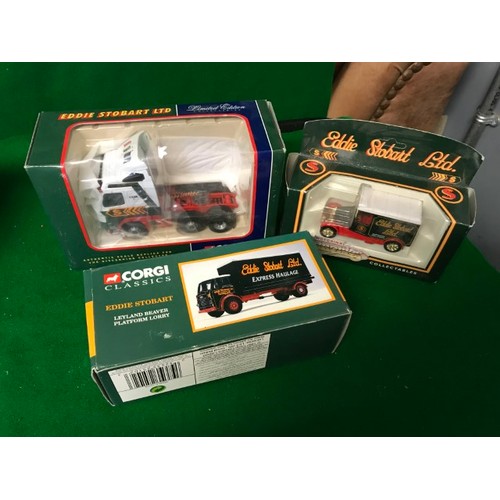 524 - 3 X BOXED CORGI EDDIE STOWBART DIECAST VEHICLES