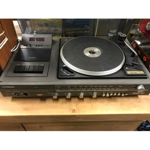 535 - VINTAGE FERGUSON MUSICE CENTRE WITH SPEAKERS - ELECTRICAL ITEMS SHOULD BE CHECKED BY A QUALIFIED ELE... 