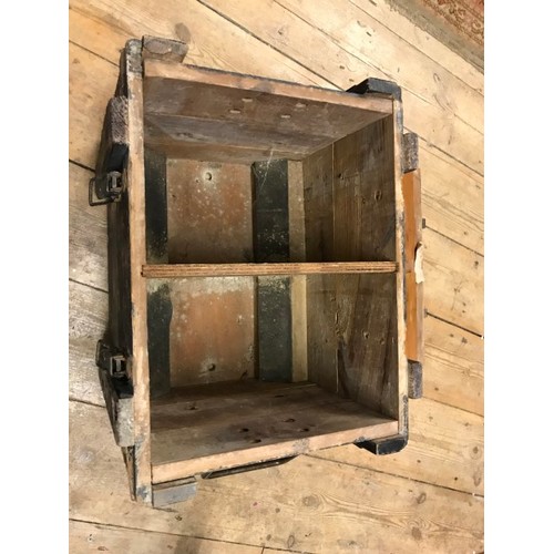 603 - WOODEN AMMO BOX - 50CMS X 30CMS X 35CMS H - COLLECTION ONLY OR ARRANGE OWN COURIER