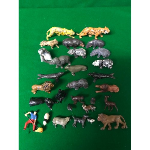 609 - 30 X VINTAGE DIECAST ANIMALS