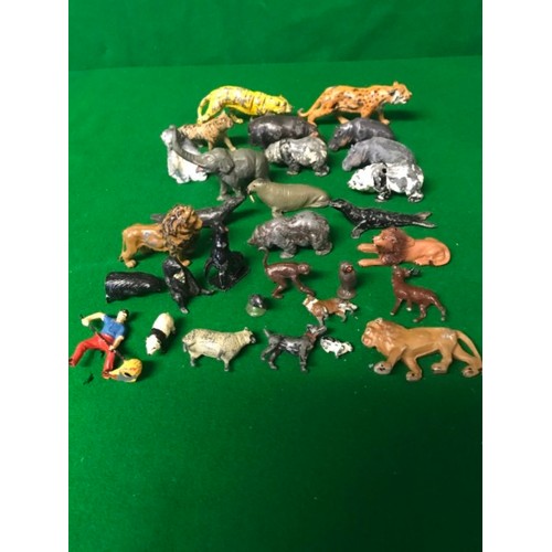 609 - 30 X VINTAGE DIECAST ANIMALS