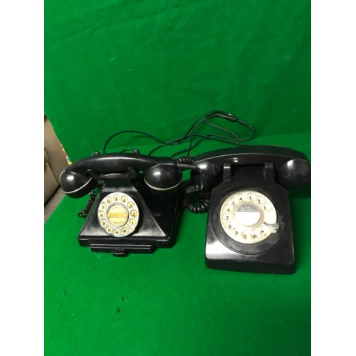 652 - 2 X BLACK TELEPHONES