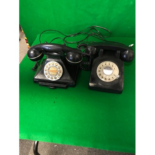 652 - 2 X BLACK TELEPHONES