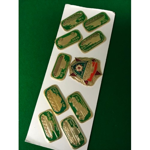 703 - 10 X RUSSIAN TANK CORP BADGES