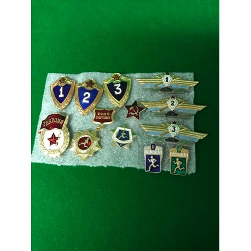 705 - 12 X SOVIET MILITARY EXCELLENCE BADGES C 1980s