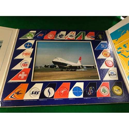 740 - QTY OF COLLECTORS BADGES - VINTAGE AIRLINES OF THE WORLD BY CADBURYS