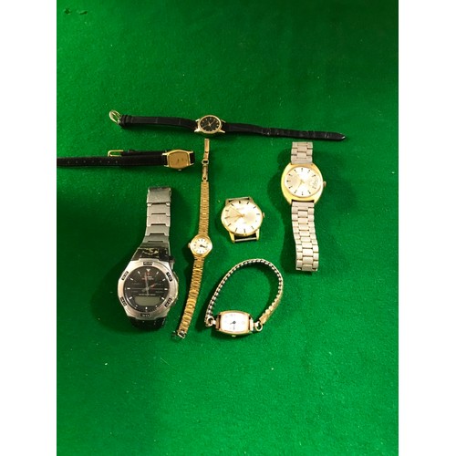 745 - 7 X MIXED LADIES & GENTS WATCHES INC TIMEX, MONTINE & CASIO ETC - WATCHES & CLOCKS ARE NOT TESTED