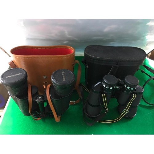 758 - 2 X PAIRS OF CASED BINOCULARS