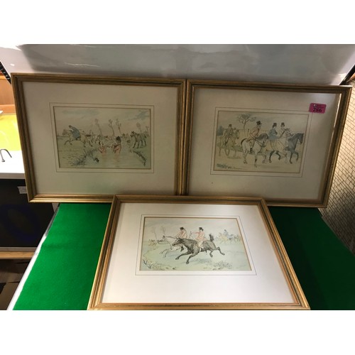 786 - 5 X FRAMED & GLAZED PICTURES BY RANDOLPH CALDECOTE -