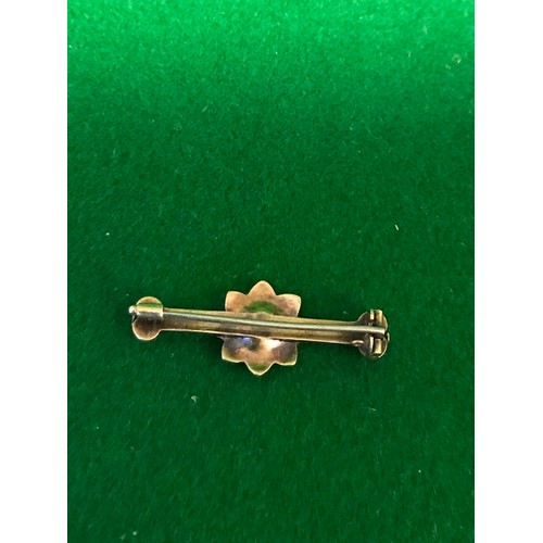 899 - VICTORIAN TESTED 15CT GOLD PEARL BROOCH