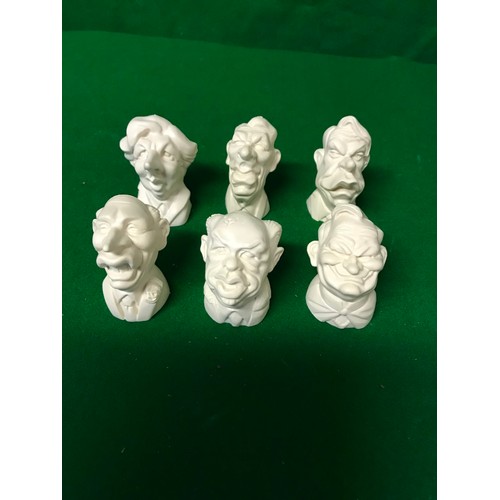 567 - 6 x SMALL CHARACTERS FROM THE SPITTING IMAGE PROGRAMME - 6CMS H