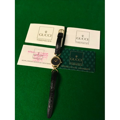 30 - LADIES GUCCI WATCH WITH PAPERWORK - CLOCKS AND WATCHES ARE NOT TESTED
