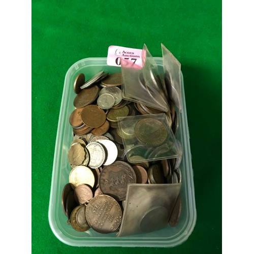 57 - GOOD QTY OF MIXED BRITISH & FOREIGN COINS