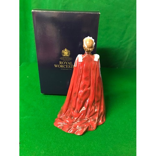 75 - BOXED ROYAL WORCESTER 2006 QUEENS BIRTHDAY FIGURE - 24CMS H