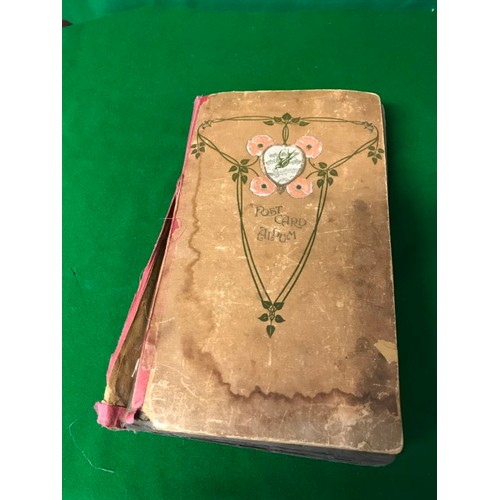 95 - LOVELY EARLY POSTCARD ALBUM CONTAINING A SELECTION OF 168 EARLY POSTCARDS & GREETINGS CARDS  C1908-1... 