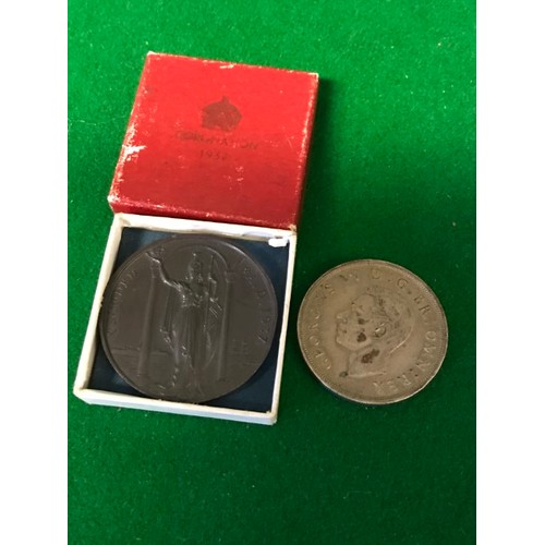 98 - 1937 CROWN & 1937 COMMEMORATIVE COIN