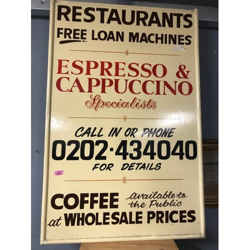 159 - LARGE WOODEN SINGLE SIDED RESTAURANT SIGN - 77CMS X 120CMS - COLLECTION ONLY OR ARRANGE OWN COURIER