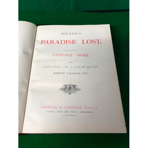 226 - LARGE EARLY HARDBACK EDITION OF MILTONS PARADISE LOST - 28CMS X 35CMS