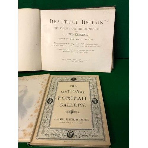 227 - NATIONAL PORTRAIT GALLERY HARDBACK BOOK & BEAUTIFUL BRITAIN HARDBACK BOOK